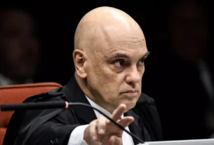Na imagem, o Ministro Alexandre de Moraes - Moraes critica anistia e dá recados a Eduardo Bolsonaro em julgamento