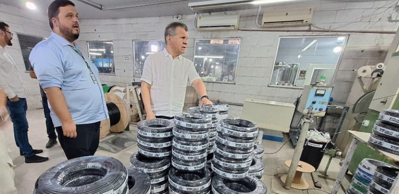 Suframa visita empresa de fios e cabos no Polo Industrial