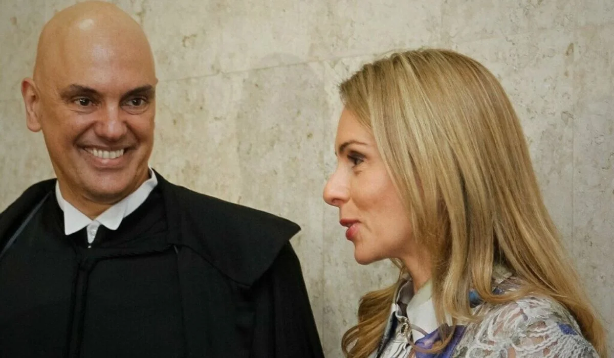 Na imagem, Alexandre de Moraes e sua esposa, Viviane Barci - Sanções contra Esposa de Moraes Repercutem no Exterior