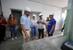 Governador Wilson Lima vistoriando obra de CAIC - Wilson Lima Vistoria Obras do Segundo Caic Especializado em Autismo