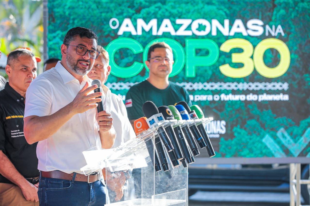 Imagem mostra Governador Wilson Lima em evento sobre a COP 30 - COP 30: Amazonas Leva Pacote de Ações para Conferência do Clima