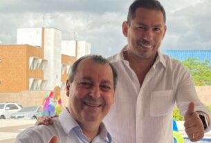 Imagem mostra Omar Aziz e Marcelo Ramos em clima amistoso - Marcelo Ramos e Omar Aziz São Prioridades do PT na Reeleição de Lula