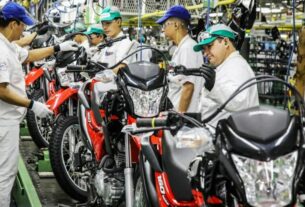 Imagem mostra produção de motos na ZFM - Indústria de Motos da ZFM Cresce 14% na Produção e 30% nas Exportações